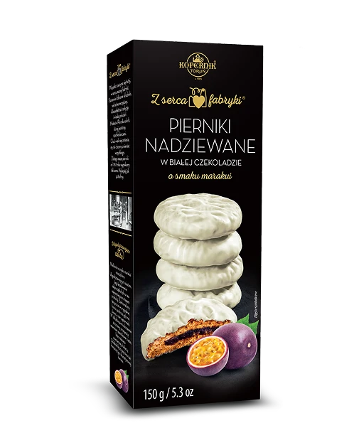 Pierniki nadziewane w białej czekoladzie Marakuja